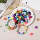 thumbnail image 4 of Uxcell 60 Pcs Cuentas de Silicona, Cuentas Redondas Focales de 9mm Color Caramelo a Granel para Llaveros Pulseras Collares Bolígrafos Suministros de Manualidades DIY, Rosa Mate, 4 of 7