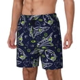thumbnail image 2 of Daiia Hand Drawn Rockets Mens Swim Trunks Swim Shorts Quick Dry Swim Shorts with Mesh Lining Pockets-3X-Large, 2 of 9
