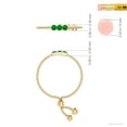thumbnail image 4 of Angara Natural 0.14 Ct. Emerald Stackable Ring in 14K Yellow Gold for Women (Ring Size: 11.5), 4 of 9