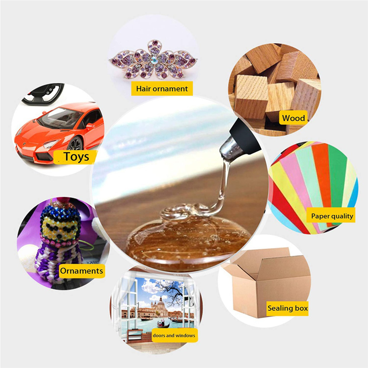 400Pcs Hot Melt Glue Sticks 7mmx100mm Hot Glue Sticks Rod for Craft Album Repair Tools Hot Glue Sticks