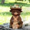 thumbnail image 1 of Figura de las Tierras de Pascua, decoración de granja, estatua de resina escocesa creativa, escultura para decoración del hogar, cocina, 1 of 8