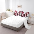 thumbnail image 2 of YST Vintage Red Black White Comforter Set Full,Geometric Bed In A Bag 7 Piece,Modern Square Bedding Set,Abstract Reversible Bed Sets with Sheet Set 7 Pcs Luxury Bedroom Decor, 2 of 4