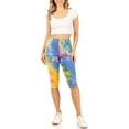 thumbnail image 4 of Women's Casual Workout Comfy Stretch Elastic Waist Burmuda Leggings Short Pant, 4 of 5