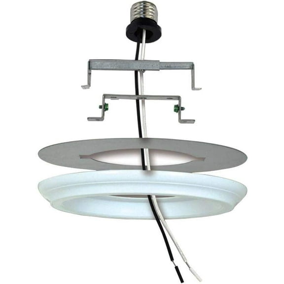 Ciata Lighting Recessed Can Light Conversion Kit to Pendant, Instant Light Conversion Kit for Light Fixtures in White Finish – 1 Pack