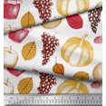 thumbnail image 3 of Soimoi Coton Canard Tissu Champignon, Raisins & Frais Tissu Imprimé 1 Yard 56 Inch Wide, 3 of 3