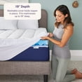 thumbnail image 5 of Sleep Innovations Memory Foam Mattress Topper, California King, 4 Inch, Gel Dual Layer Plush, 5 of 10