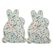 TAG Spring Floral Bunny Plate Set Of 2