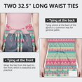 thumbnail image 6 of Pink Geometric Stripe Pattern Apron-Garden Aprons for Women with Pockets-Cotton Linen Waterproof Kitchen Cooking Gardening Aprons Adjustable for Kitchen,Cooking,BBQ and Salon 33x27 Inch, 6 of 7