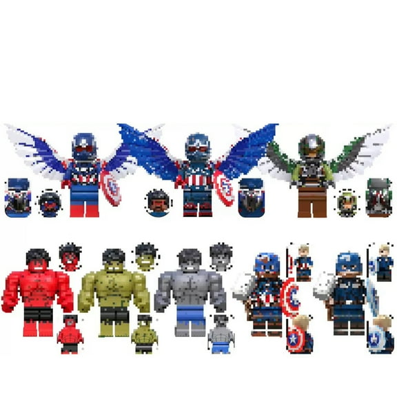 8PCS Minifigures Super Movies Building Blocks, Creative Puzzle Toys for Children Christmas Gift Birthday Present