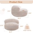 thumbnail image 2 of Bean Bag Chairs for Adults, Giant Bean Bag Sofa Chair with Pocket, Faux Fur Bean Bag Couch with Filler, Large Big Lazy Sofa Accent Chair Floor Chair for Living Room, Bedroom, Dorm Room, 2 of 16