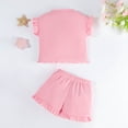 thumbnail image 4 of CUZIBR Summer Toddler Baby Girls 2 Piece Sets Sleeveless Ribbed Cute 3D Strawberry Crewneck Ruffles Tank Top Blouse Shorts Breathable Stylish Lightweight Outfits,Pink,18-24 Months, 4 of 7