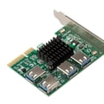 thumbnail image 2 of JShteea Módulo extensor multiplicador PCI-E 1 a 4 PCI-Express Tarjeta vertical USB 3.0, 2 of 6