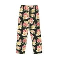 thumbnail image 5 of Goofa Rose Flowers Printed Soft Pajama Pants for Men, Wide Leg Comfy Casual Lounge Yoga Pants-X-Large, 5 of 9