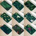 thumbnail image 2 of Green Leaves Bathroom Carpet Flowers Floor Non-Slip Bath Mats Toilet Rugs Doormat For Shower Tapis Salle De Bain, 2 of 6