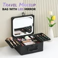 thumbnail image 2 of Estuche de maquillaje Leeora&Leekoo LK805 con espejo iluminado negro, 2 of 8