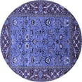 thumbnail image 1 of Ahgly Company Indoor Round Oriental Blue Industrial Area Rugs, 8' Round, 1 of 4