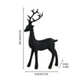 thumbnail image 3 of JeashCHAT Set of 2 Resin Reindeer Sculptures, Christmas Decorations Deer Statue, Reindeer Ornaments for Mantel Home Office Desk Decor, Xmas Gifts, 3 of 9