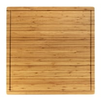 BambooMN Bamboo Burner Cover Cutting Board, 3-Ply, Large, Square - Grooved/Flat (20"x20"x0.75") - 1 Piece
