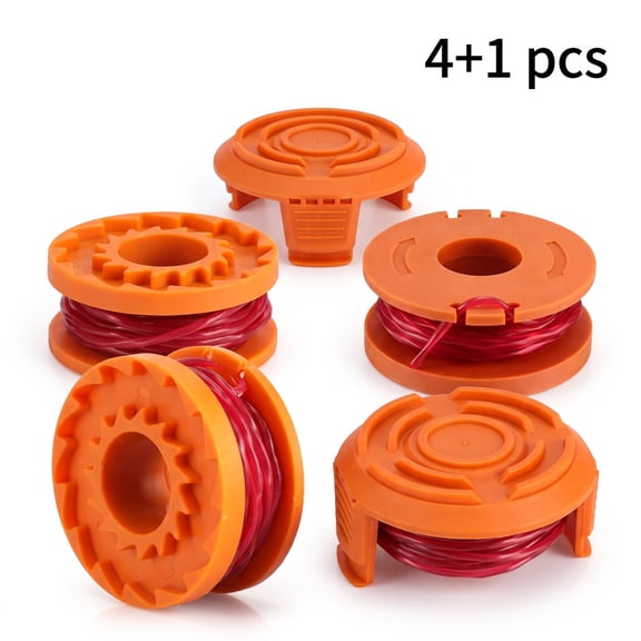SanGlyptic Pre-Cut Round Trimmer Line, 0.065" x 10 Ft Weed Eater String Replacement, 5 Pack Durable Trimmer String Compatible with WORX WA0010