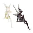 thumbnail image 5 of Outdoor Garden Statue 15x6cm Lawn Yard Fairy Sculpture Fountain Sitting Fairies Figurine Decoration Yard Backyard Ledge Shelf Angel Ornament , Gray, 5 of 8
