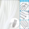 thumbnail image 2 of 30 ganchos de cortina de acero inoxidable, ganchos para cortinas con 4 dientes, ganchos para cortina de ducha de metal para cortinas de ventana, cortinas de puerta y cortinas de ducha, 2 of 5