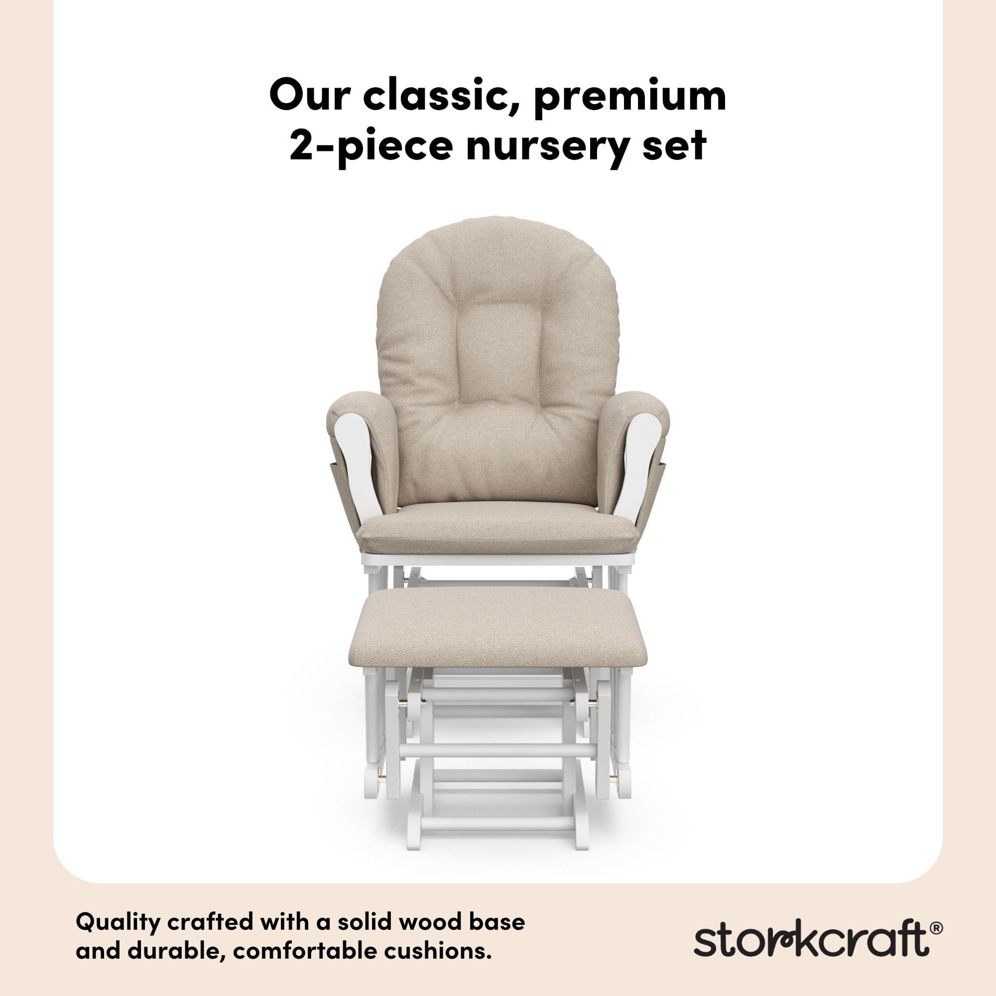Storkcraft Hoop Glider and Ottoman