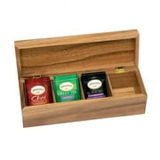 Lipper International Acacia Tea Box, 4-Section