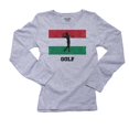 thumbnail image 1 of Hungary Olympic - Golf - Flag - Silhouette Women's Long Sleeve Grey T-Shirt, 1 of 2