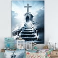 thumbnail image 2 of Designart Stairway To Heaven In Winter II Canvas Wall Art, 2 of 5