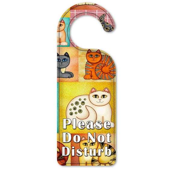 Do Not Disturb Door Knob Hanger Sign - Cat Collage - Image by Dan Morris
