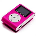 thumbnail image 1 of Arealer Mini Lecteur de Musique MP3 Portable, Lecteur MP3 à Pince en Métal avec Écran LCD, Prise en Charge de Carte TF, Grand Application, Rouge Rose, 1 of 7