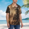 thumbnail image 3 of Gukieu Apocalyptic Skull Soldier Print Men's Short-sleeved Shirts, Button-down Lapel Hawaiian Shirts, T-shirts, Beach Vacation Summer Casual Wear,Small, 3 of 7