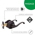 thumbnail image 4 of Design House Scroll Passage 2-Way Universal Hall and Closet Door Lever, Matte Black, 4 of 15