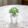 thumbnail image 4 of Mini Crystal Flower Vase Ornament Sparkly Floral Figurine For Home Car Decor, 4 of 6