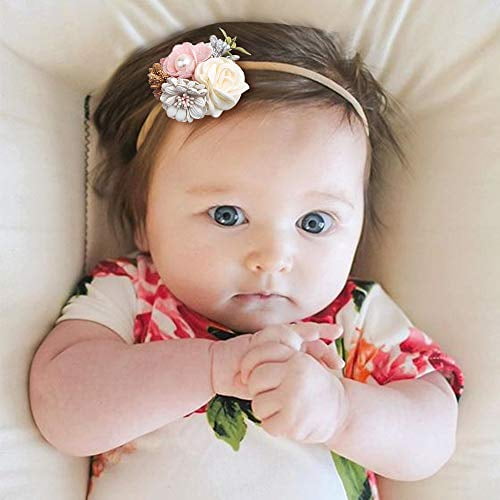 High Quality Red Headband Hairbands faux Leather Big 4 inch Flower For Kids Girl 