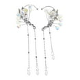 thumbnail image 6 of WHAMVOX Rhinestone Butterfly Ear Cuffs With Crystal Flower Tassels Non Pierced Ear Bone Clip For Women Ideal For Weddings Parties And Evening Events Boho Jewelry, 6 of 8