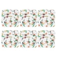 thumbnail image 2 of Pofeuu Pretty Floral With Leaves Print Leather Coasters Set of 6, Round Cups Mugs Mat Pad for Home Kitchen Heat Resistant Drink Coasters,Square, 2 of 7