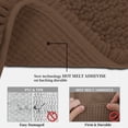 thumbnail image 3 of Easy-Going Luxury Chenille Shag Bath Rugs, Non Slip Bath Mat for Bathroom Floor, 20"x32", Camel, 3 of 7