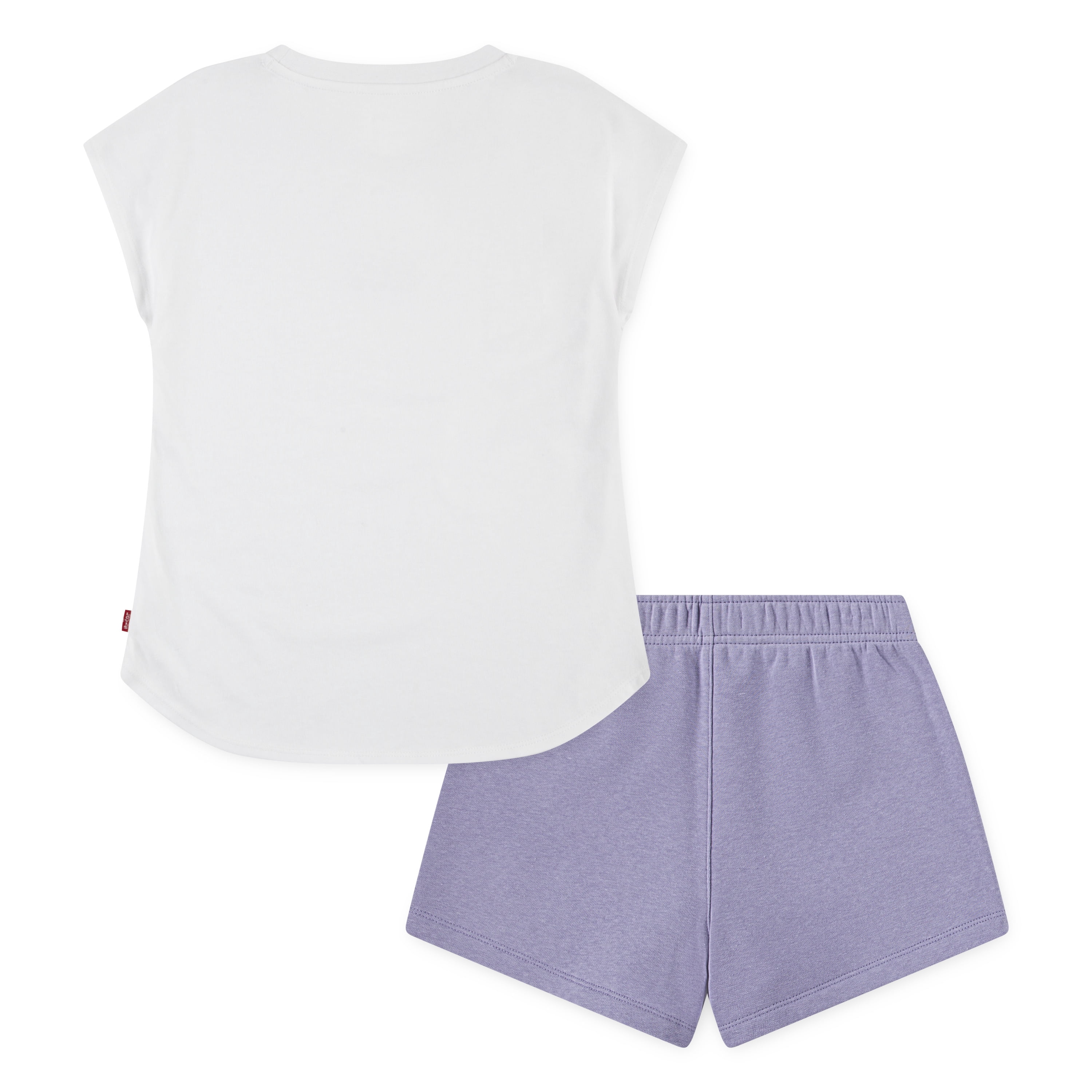 Levi Girls Raglan Short Sleeve Tee and Knit Short Set, Size 7-16