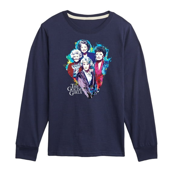 Golden Girls - Paint Splatter Group - Toddler And Youth Long Sleeve Graphic T-Shirt