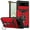 Red, variant on For Google Pixel 7 Wallet Case Designed with Slide Camera Protection, Card Slot & Ring Kickstand Magnetic Car Mount Phone Case Cover by Xpression - Black