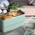 thumbnail image 2 of Japanese Style Stackable Containers, Leakproof Wheat Fiber Lunch Box for Healthy Portion Control, 2 of 5