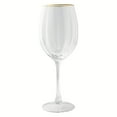 thumbnail image 4 of Thyme & Table 4-Piece Scalloped Wine Glass Set with Gold Rim, 4 of 7