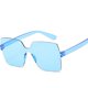 thumbnail image 5 of Gafas de sol de una sola pieza de color caramelo color combinado Gafas de sol cuadradas sin marco de tendencia europea y americana, 5 of 6