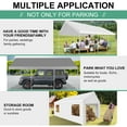 thumbnail image 6 of COBIZI Carport 12'x20' Large Heavy Duty Car Tent with Powder-Coated Steel Frame, Portable Garage with Removable Sidewalls & Doors, Car Canopy with All-Season Tarp for Outdoor Party, Birthday, White, 6 of 10