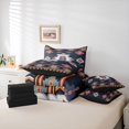 thumbnail image 6 of Homewish Western Boho Aztec Twin Bedding Sets 7-Piece for Men, Rustic Mandala Hippie Bedding Comforter Set, Navy Brown Abstract Reversible Sheet Sets, Super Cozy Room Decor, 6 of 8