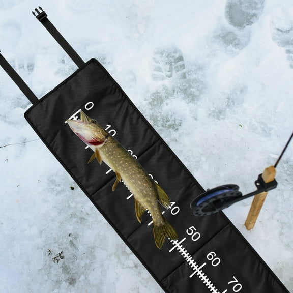 Waterproof Fish Fillet Mat Portable Soft Polyester Fish Cleaning Mat with Measuring Scale for Outdoor Lake River Sea Fishing