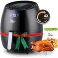 thumbnail image 1 of Freidora de aire 6.9QT/6.5L, Uten 1700W Modo de freír 8 en 1 de alta potencia, calentamiento rápido, horno antiadherente, cocción sin aceite, calentamiento rápido/control de tiempo, pantalla táctil di, 1 of 5