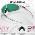 thumbnail image 4 of Gafas de ciclismo KAPVOE polarizadas UV400 para hombres y mujeres color rosa, 4 of 6