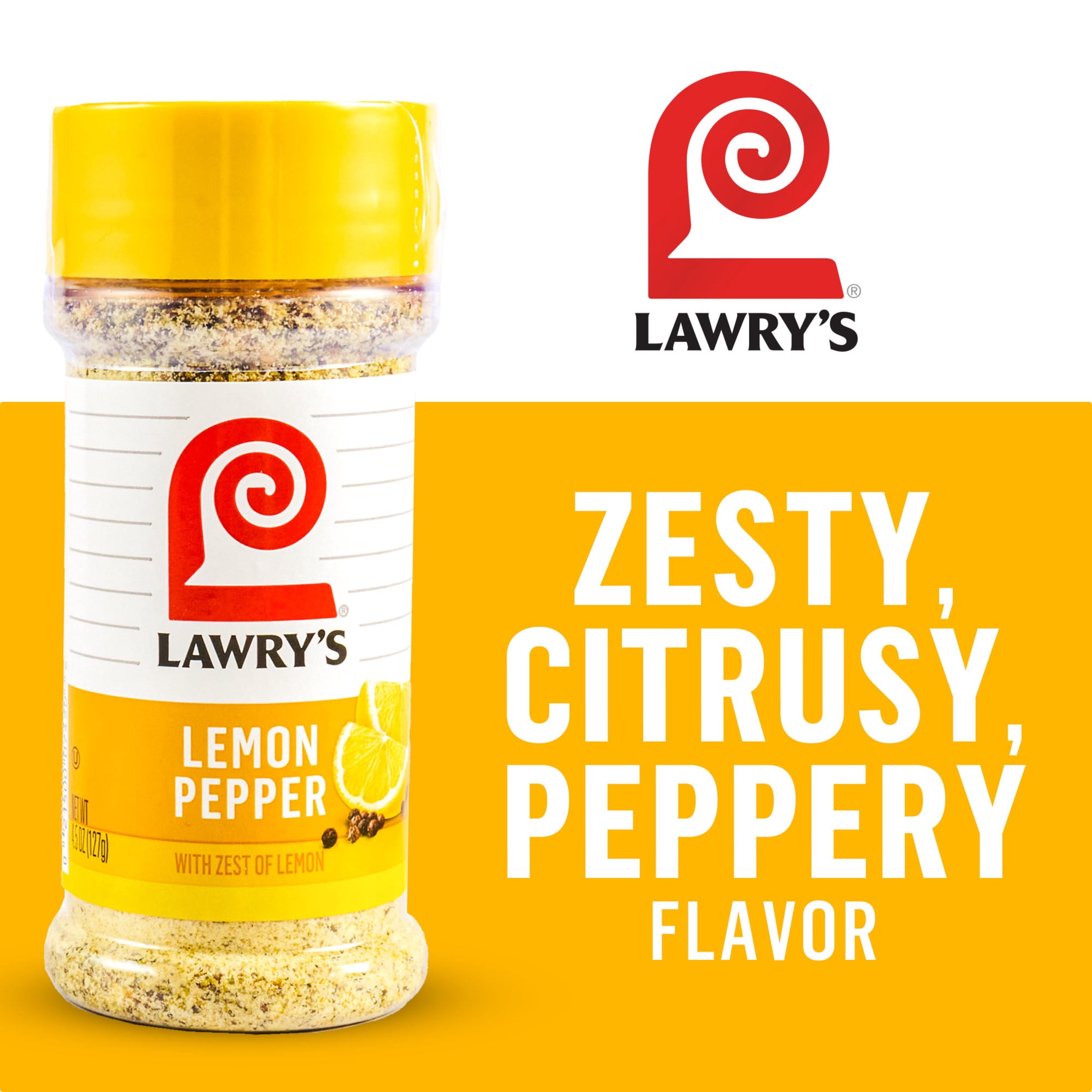 (3 pack) Lawry's Lemon Pepper Blend, 4.5 oz Bottle